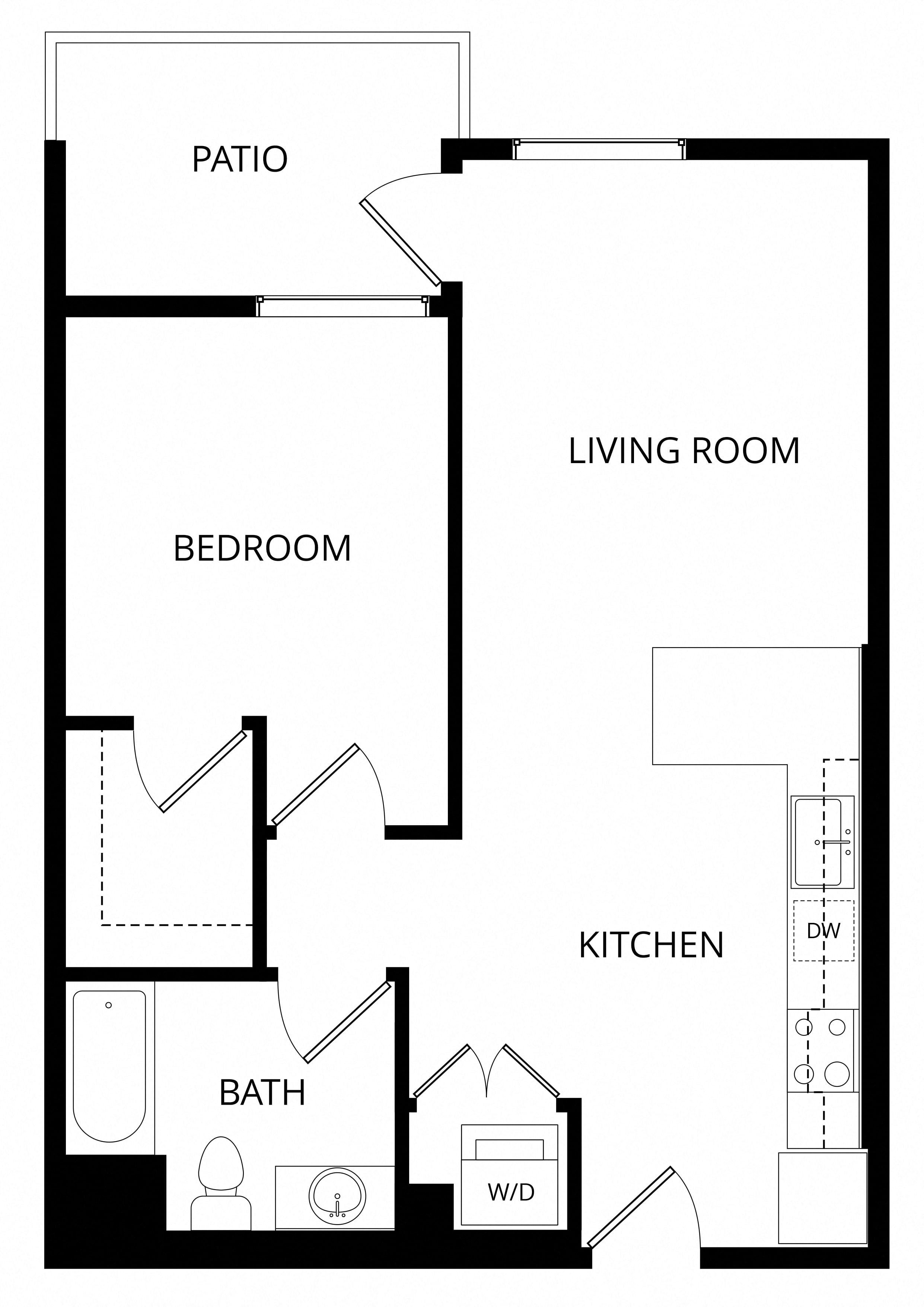 Justice - 1X1 floor plan